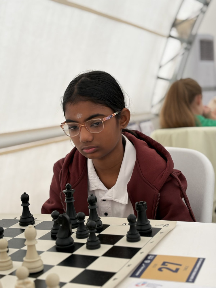Rajeswari Aiyappan at the 20th Asian Schools Chess Championships
