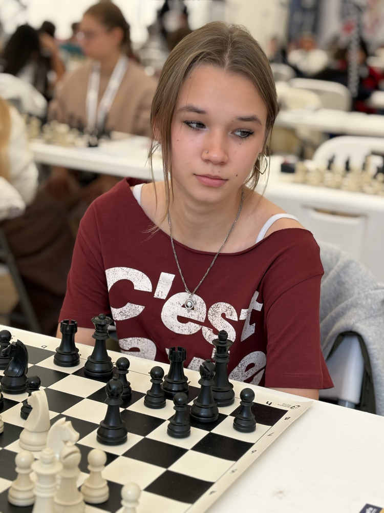 Uliana Bubnova at the 20th Asian Schools Chess Championships
