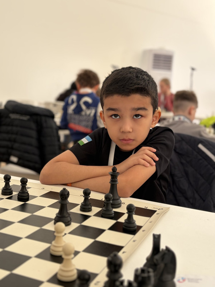 Mukhammadyusuf Bakhramov at the 20th Asian Schools Chess Championships