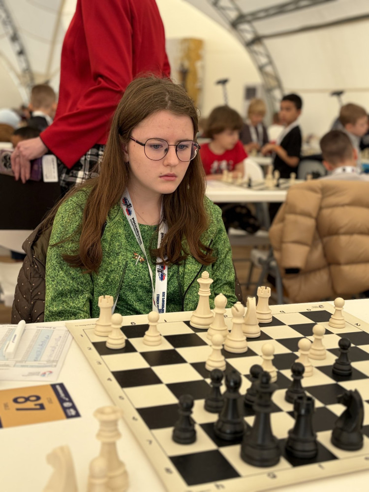 Uliana Dudkina at the 20th Asian Schools Chess Championships