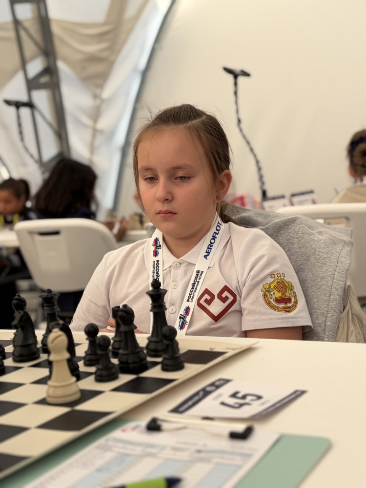 Miya Kudryashova at the 20th Asian Schools Chess Championships
