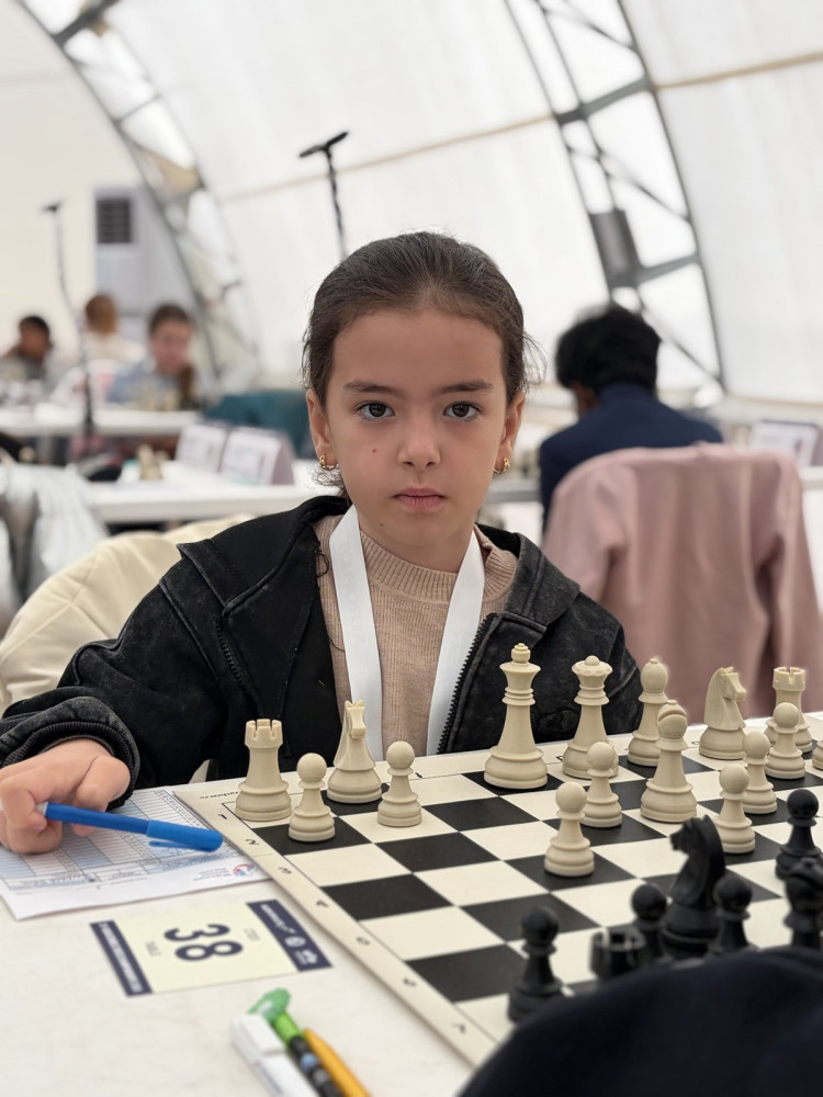 Bahar Jumayeva at the 20th Asian Schools Chess Championships
