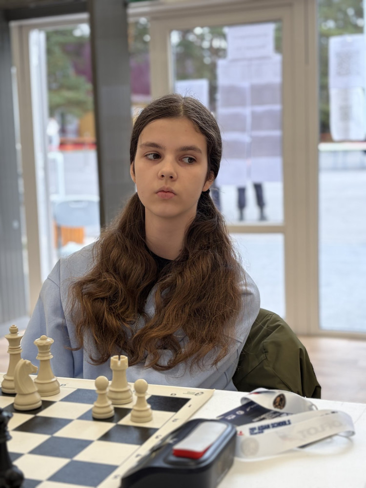 Veronika Vorona at the 20th Asian Schools Chess Championships