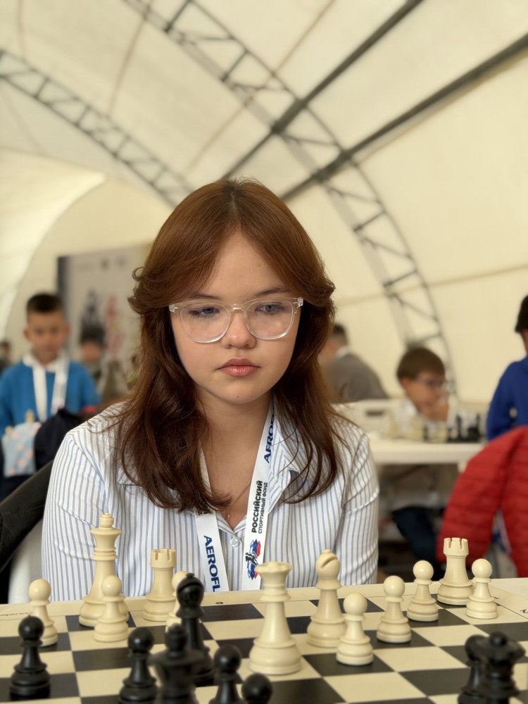 Alisa Chernyshova at the 20th Asian Schools Chess Championships